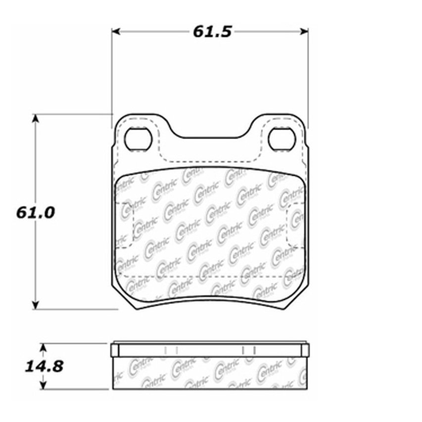C-Tek 10207090 Centric 102.07090 Disc Brake Pad Set Rear