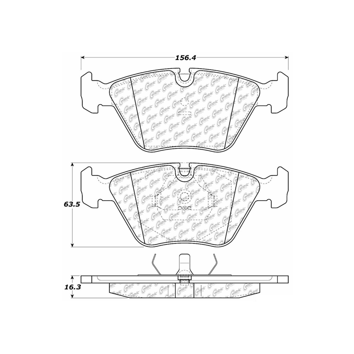 C-Tek 10303941 Centric 103.03941 Disc Brake Pad Set Front
