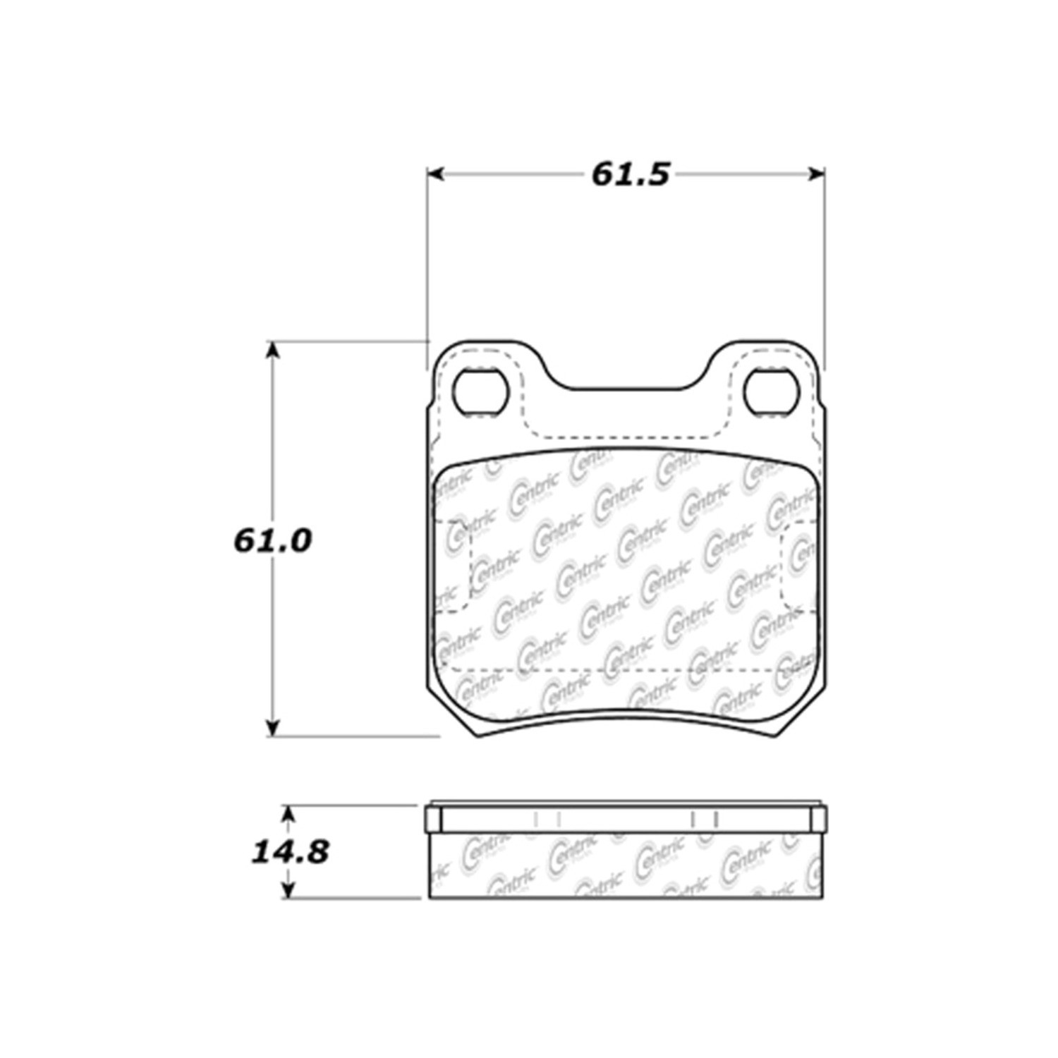 C-Tek 10307090 Centric 103.07090 Disc Brake Pad Set Rear
