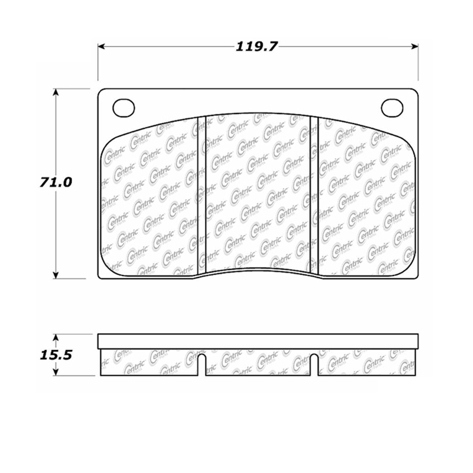 Centric 10401350 Centric 104.01350 Disc Brake Pad Set Front