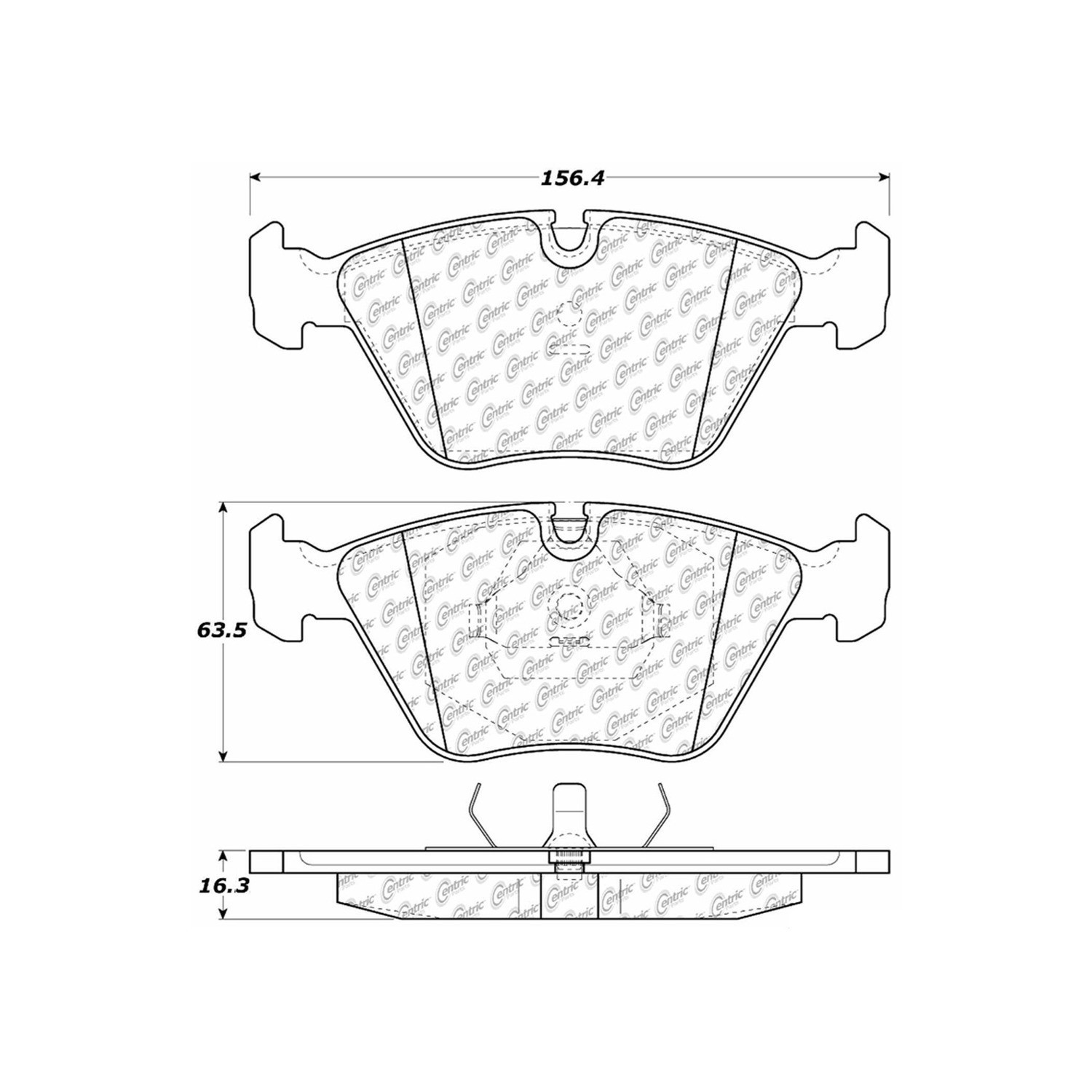 Centric 10503941 Centric 105.03941 Disc Brake Pad Set Front