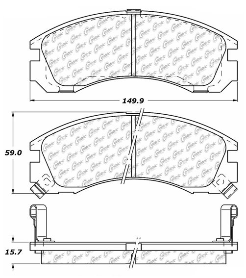 Centric 10505300 Centric 105.05300 Disc Brake Pad Set Front