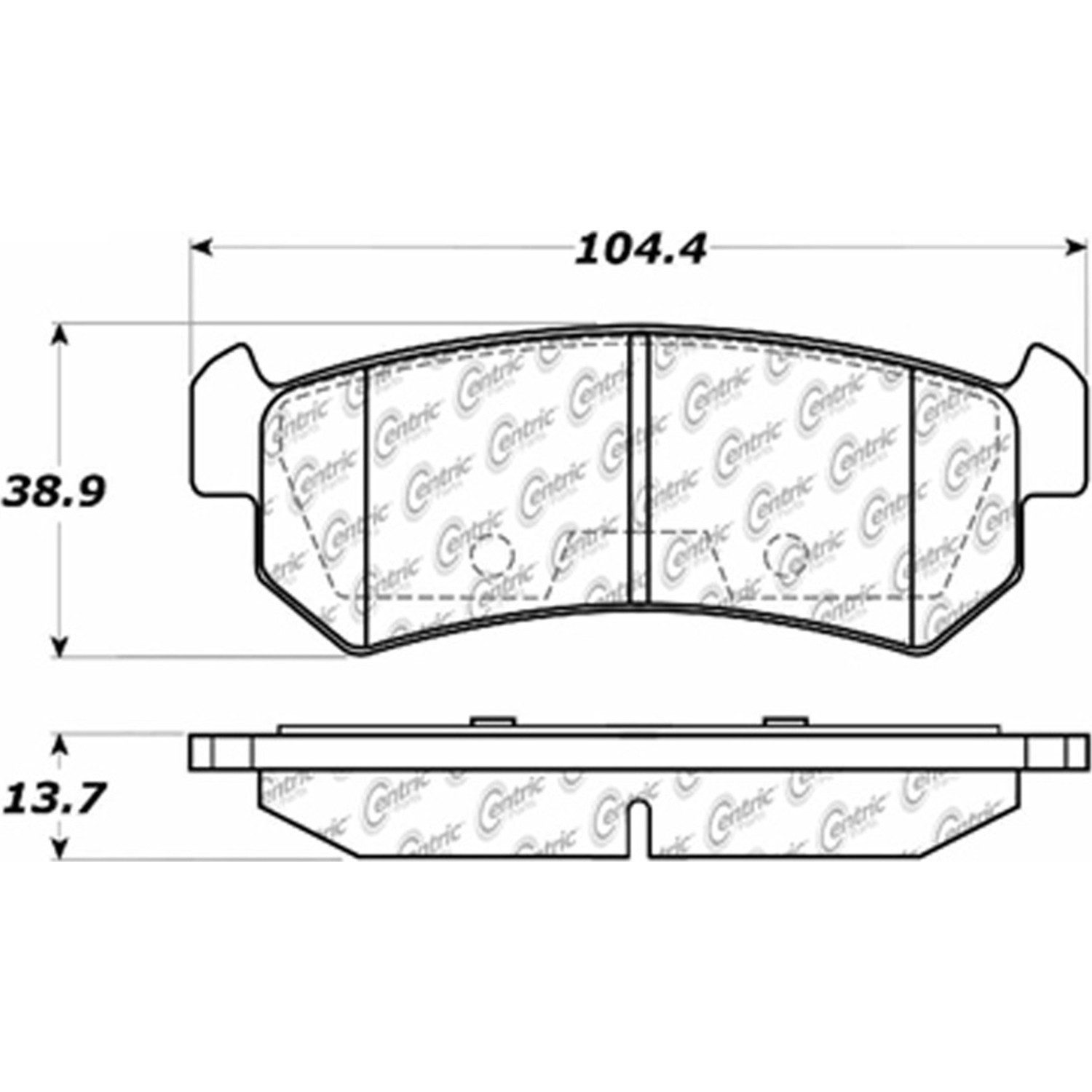 Centric 10510360 Centric 105.10360 Disc Brake Pad Set Rear Fits 2004-2006 Suzuki Forenza, 2005-20...