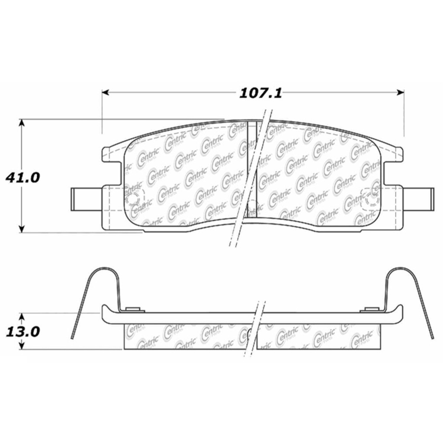 Centric 30003980 Centric 300.03980 Disc Brake Pad Set Rear Fits 1989-1993 Isuzu Amigo, 1989-1995 ...